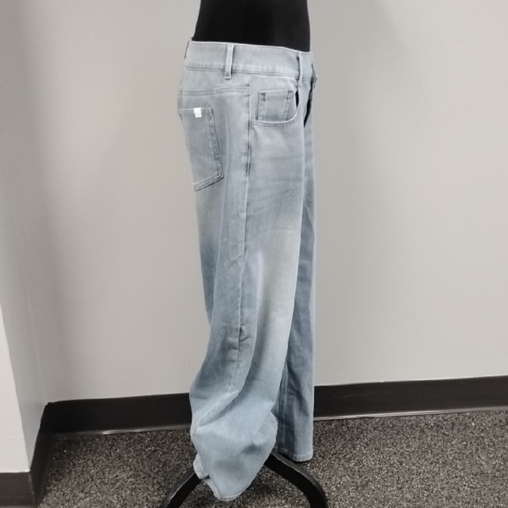 HALARA Flex Asymmetric Women's Low Rise Jean , Sz S. Baggy Leg, Light Azure - Picture 5 of 10
